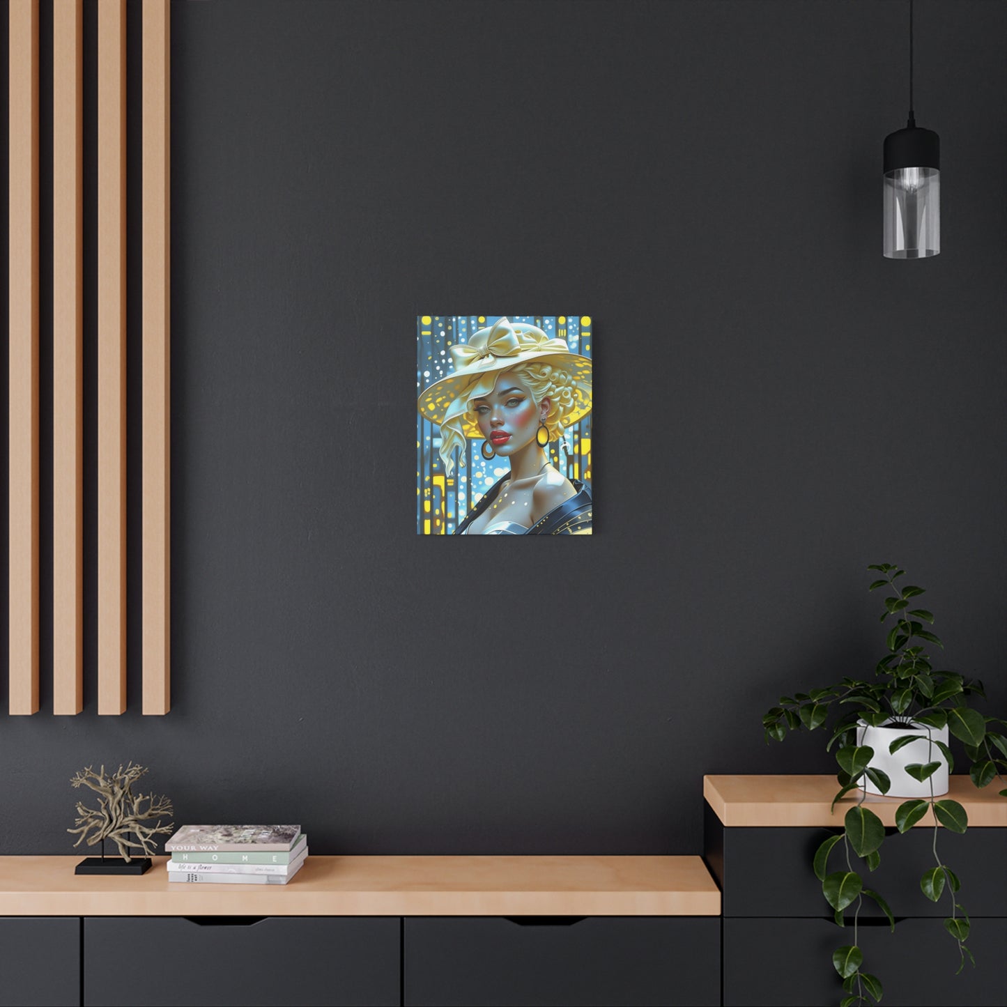 Glamorous City Night Portrait Canvas