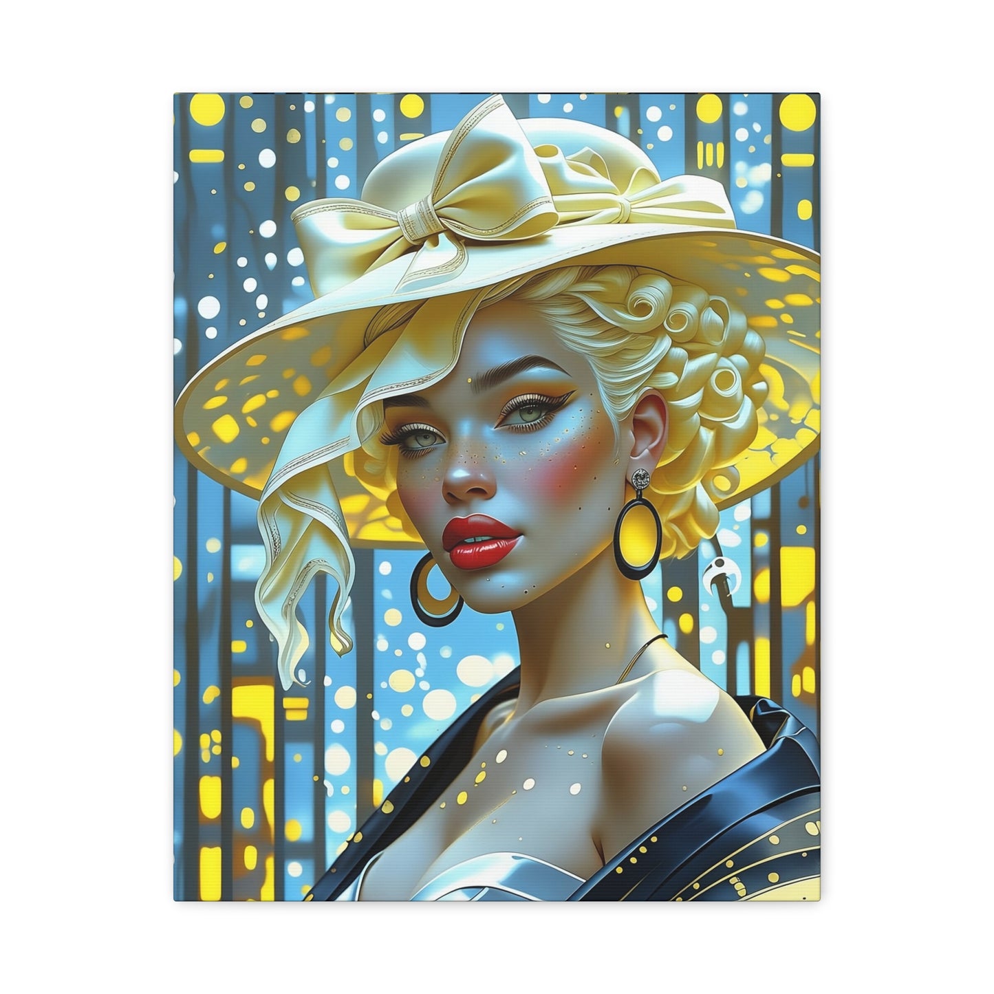 Glamorous City Night Portrait Canvas
