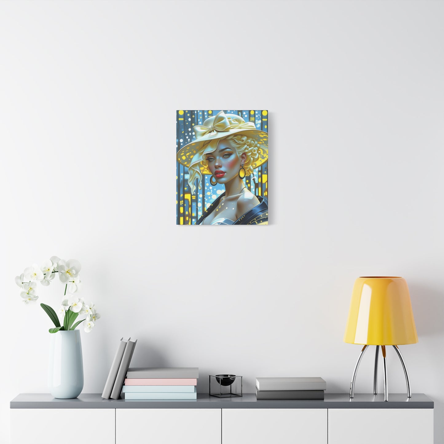 Glamorous City Night Portrait Canvas